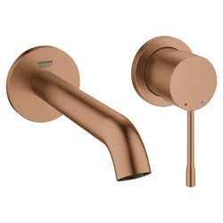 Grohe Essence 2-Loch-Waschtischbatterie, Wandmontage, 183mm Ausladung, Warm Sunset gebü... GROHE-19408DL1 4005176426186 (Abb. 1)