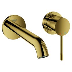 Grohe Essence 2-Loch-Waschtischbatterie, Wandmontage, 183mm Ausladung, Cool Sunrise, 19... GROHE-19408GL1 4005176426155 (Abb. 1)