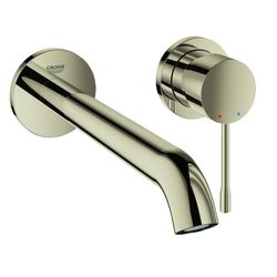 Grohe Essence 2-Loch-Waschtischbatterie, Wandmontage, 230mm Ausladung, Messing, Nickel poliert, 1996... GROHE-19967BE1  (Abb. 1)