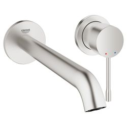 Grohe Essence 2-Loch-Waschtischbatterie, Wandmontage, 230mm Ausladung, Supersteel, 1996... GROHE-19967DC1 4005176369971 (Abb. 1)