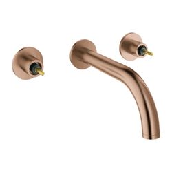 Grohe Atrio PC 3-Loch-Waschtisch-Wandbatterie Warm Sunset gebürstet, Fertigset für Hebe... GROHE-20587DL0 4005176511950 (Abb. 1)
