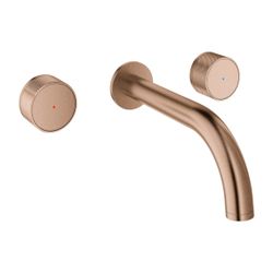 Grohe Atrio PC 3-Loch-Waschtisch-Wandbatterie, Fertigset für Knopfbetätigung, Ausladung... GROHE-20589DL0 4005176511578 (Abb. 1)