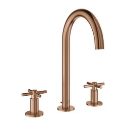 Grohe Atrio 3-Loch-Waschtischbatterie Warm Sunset gebürstet, Rohrauslauf, mit Kreuzgrif... GROHE-20643DL0 4005176951756 (Abb. 1)
