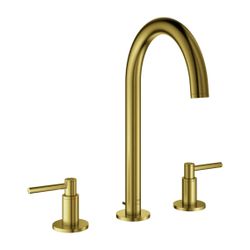 Grohe Atrio 3-Loch-Waschtischbatterie, Rohrauslauf, mit Hebelgriffen Zugstangen-Garnitu... GROHE-20649GN0 4005176951787 (Abb. 1)