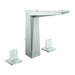 Grohe Allure Brilliant PC 3-Loch-Waschtischbatterie Supersteel, Trapezbetätigung White ... GROHE-20668DC0 4005176795015 (Abb. 1)