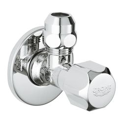 Grohe Eckventil 1/2x3/8, Rosette, Quetschverschraubung 10mm, Chrom, 2201800M... GROHE-2201800M  (Abb. 1)