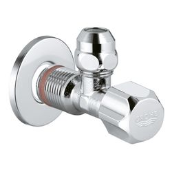 Grohe Eckventil 1/2x3/8, Rosette, Quetschverschraubung 10mm, selbstdichtend, Chrom, 2202300M... GROHE-2202300M  (Abb. 1)
