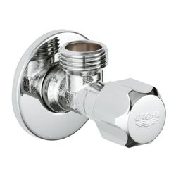 Grohe Eckventil 1/2", Schubrosette aus Metall, Abgang 1/2", Chrom, 2202500M... GROHE-2202500M  (Abb. 1)