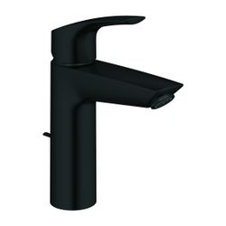 Grohe Eurosmart 1-Loch-Einhand-Waschtischbatterie, M-Size, Mattschwarz, Zugstangen-Gar... GROHE-233222433 4067393017141 (Abb. 1)