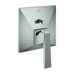 Grohe Allure Brilliant PC Wannenbatterie Supersteel Wandmontage Griff Rändelstruktur... GROHE-24425DC0 4005176795237 (Abb. 1)