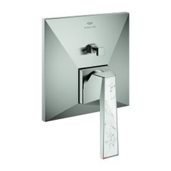 Grohe Allure Brilliant PC Wannenbatterie Supersteel Wandmontage Griff, White Attica Cae... GROHE-24426DC0 4005176795268 (Abb. 1)