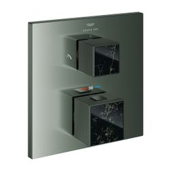 Grohe Allure Brilliant Thermostat-Brausebatterie Hard Graphite gebürstet, Griff Vanilla... GROHE-24430AL0 4005176794889 (Abb. 1)