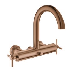 Grohe Atrio Wannenbatterie, Warm Sunset gebürstet, Wandmontage, mit Kreuzgriffen... GROHE-25268DL0 4005176952395 (Abb. 1)