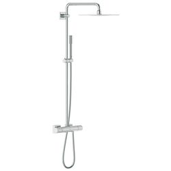 Grohe Rainshower F-Series 254 Duschsystem mit Aufputz-Thermostatbatterie, Wandmontage, Brausearm 450... GROHE-27469000  (Abb. 1)