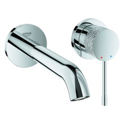 Grohe Essence 2-Loch-Waschtischbatterie, Wandmontage, Fertigmontageset, 183mm Ausladung... GROHE-29192PF1 4067393076308 (Abb. 1)