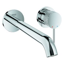 Grohe Essence 2-Loch-Waschtischbatterie, Wandmontage, Fertigmontageset, 230mm Ausladung... GROHE-29193PF1 4067393076315 (Abb. 1)
