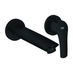 Grohe Eurosmart 2-Loch-Waschtischbatterie, Ausladung 209mm, Mattschwarz, ohne Unterput... GROHE-293382433 4067393017233 (Abb. 1)