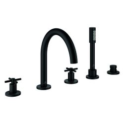 Grohe Atrio 5-Loch-Wannenkombination, Fertigmontageset mit Kreuzgriffen, eigensicher, P... GROHE-29408KF0 4067393056645 (Abb. 1)