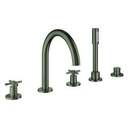 Grohe Atrio 5-Loch-Wannenkombination, Fertigmontageset mit Kreuzgriffen, eigensicher, S... GROHE-29408MG0 4005176945069 (Abb. 1)