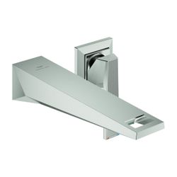 Grohe Allure Brilliant 2-Loch-Waschtisch-Wandbatterie PC Supersteel, Griff Rändelstrukt... GROHE-29517DC0 4005176795077 (Abb. 1)