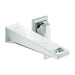 Grohe Allure Brilliant 2-Loch-Waschtisch-Wandbatterie PC Supersteel, Griff White Attica... GROHE-29519DC0 4005176794988 (Abb. 1)