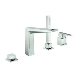 Grohe Allure Brilliant 4-Loch-Wannenkombination PC Supersteel, Griff mit Rändelstruktur... GROHE-29523DC0 4005176795640 (Abb. 1)