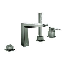 Grohe Allure Brilliant 4-Loch-Wannenkombination PC Hard Graphite gebürstet, Griff White... GROHE-29525AL0 4005176795121 (Abb. 1)