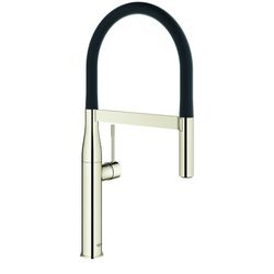 Grohe Essence Einhand-Spültischbatterie, 1-Loch-Montage, ausziehbare Dual Spülbrause, Nickel poliert... GROHE-30294BE0  (Abb. 1)