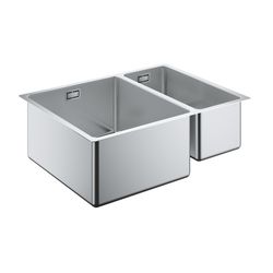 Grohe Unterbau-Edelstahlspüle K700, mit 1,5 Becken 585x440mm, Einbau links, Edelstahl, 31577SD0... GROHE-31577SD0  (Abb. 1)