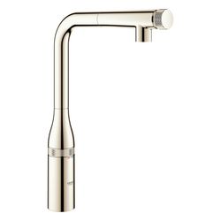 Grohe Essence Smart Control Spültisch-Batterie, L-Auslauf, ausziehbare Spülbrause, Nickel poliert, 3... GROHE-31615BE0  (Abb. 1)