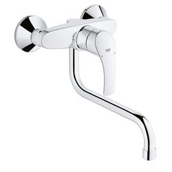 Grohe Eurosmart Einhand-Spültischbatterie, Wandmontage, 277mm Ausladung, Chrom, 3222400... GROHE-32224002 4005176862007 (Abb. 1)