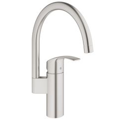 Grohe Eurosmart Einhand-Spültischbatterie, 1-Loch-Montage, hoher Auslauf, Supersteel, 33202DC2... GROHE-33202DC2  (Abb. 1)