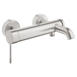 Grohe Essence Einhand-Wannenbatterie, Wandmontage, eigensicher, Supersteel, 33624DC1... GROHE-33624DC1 4005176371097 (Abb. 1)