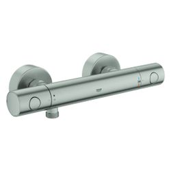 Grohe Grohtherm 800 Cosmopolitan Thermostat-Brausebatterie, Wandmontage, Supersteel, 34... GROHE-34765DC0 4067393115175 (Abb. 1)