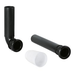 Grohe Spülrohr, 180x70mm, 300mm Verlängerung, Kunststoff, Schwarz, 37099K00... GROHE-37099K00  (Abb. 1)