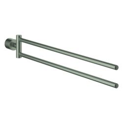Grohe Atrio Handtuchhalter, 2-armig, nicht schwenkbar, Satin Steel, 40888MS0... GROHE-40888MS0 4005176946134 (Abb. 1)