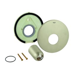 Grohe Rosette Nickel gebürstet, Metall, mit Kappe für Einhand-Brausebatterie Fertigmont... GROHE-46904EN0 4005176637919 (Abb. 1)