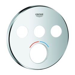 Grohe Rosette rund Chrom für SmartControl Unterputz-Mischer mit 3 Absperrventile... GROHE-46993000 4005176443114 (Abb. 1)