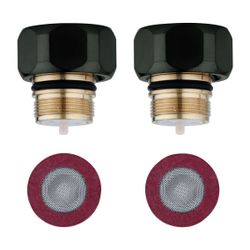 Grohe Rückflussverhinderer 2 Stück, Hard Graphite gebürstet... GROHE-47189AL0 4005176674587 (Abb. 1)
