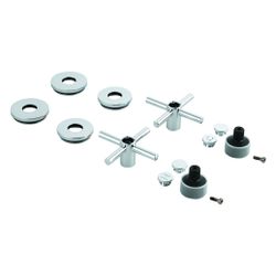 Grohe Kreuzgriff für Atrio, Markierung Blau/Rot, mit Griffbefestigung, Satin Graphite, ... GROHE-48406MG0 4067393028130 (Abb. 1)
