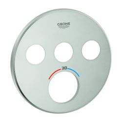 Grohe Rosette für SmartControl Unterputz-Thermostat rund Supersteel, mit 3 Absperrventi... GROHE-49035DC0 4005176479489 (Abb. 1)