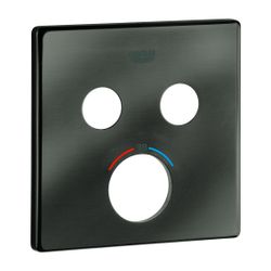Grohe Rosette für SmartControl Unterputz-Thermostat Hard Graphite gebürstet, mit 2 Absp... GROHE-49039AL0 4005176581090 (Abb. 1)