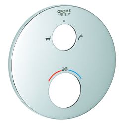 Grohe Rosette für Thermostat-Fertigmontageset, rund, Wannen- und Handbrausen Symbol, M... GROHE-490752430 4067393030874 (Abb. 1)