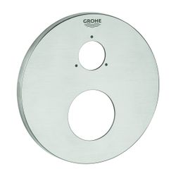 Grohe Rosette rund für Einhandmischer-Fertigmontagesets, Supersteel, Metall, mit Wandro... GROHE-49108DC0 4005176573194 (Abb. 1)