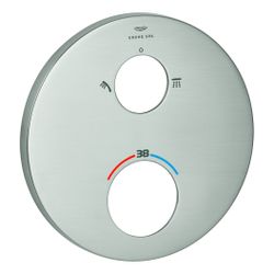 Grohe Rosette rund für Thermostat-Fertigmontagesets, Supersteel, Metall, Kopf- und Hand... GROHE-49246DC0 4005176773877 (Abb. 1)