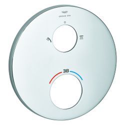 Grohe Rosette für Thermostat-Fertigmontageset, Kopf- und Handbrausen-Symbol, Metall, Wa... GROHE-49246DL0 4067393062936 (Abb. 1)