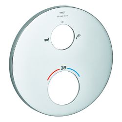 Grohe Rosette rund für Thermostat-Fertigmontagesets, Chrom, Metall, Kopf- und Handbraus... GROHE-49247000 4005176773914 (Abb. 1)