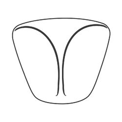 Grohe Griff Trecorn-de-Luxe Classic, 1/2", Markierung neutral, für Zweigriffarmatur, Edelmessing, 06... GROHE-06486Z00  (Abb. 1)