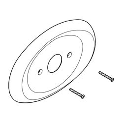 Grohe Rosette, oval, Edelmessing, 08365Z00... GROHE-08365Z00  (Abb. 1)