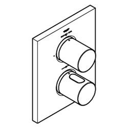 Grohe Thermostat Grohtherm F mit 2-Wege-Umst., Fertigmontageset für Rapido T 35 500, ... GROHE-100752MG00 4005176947445 (Abb. 1)